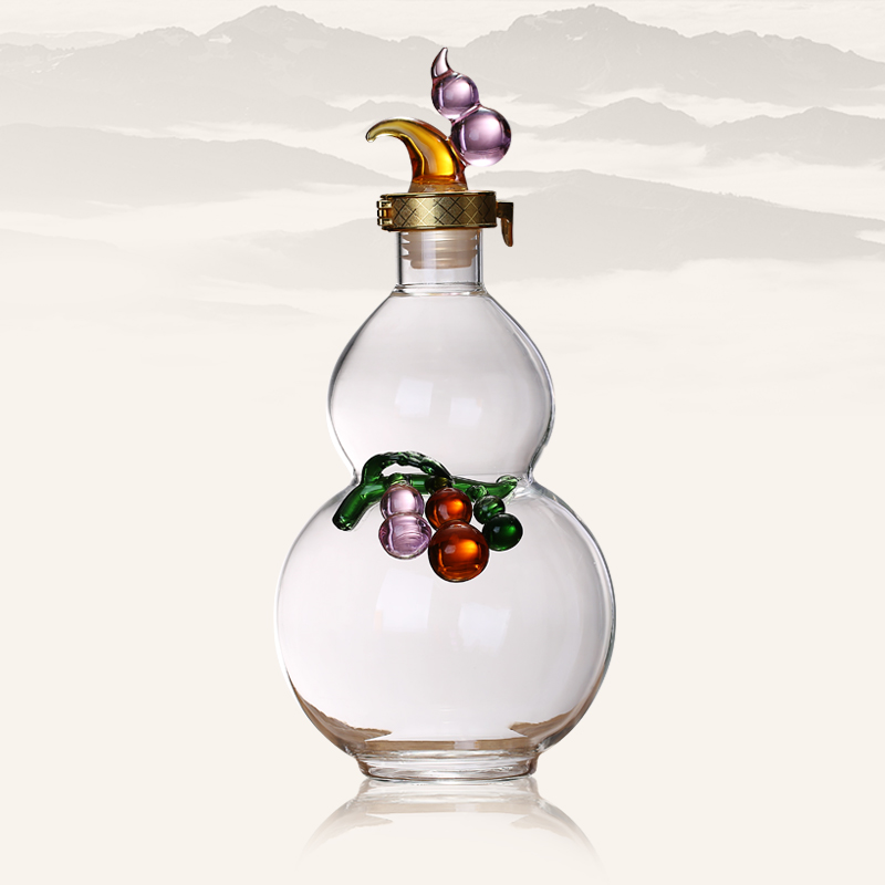 多子多福葫芦造型玻璃酒瓶创意白酒瓶个性福禄造型白酒瓶